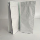 حقيبة مسطحة القاع تغليف أغذية فيلم أبيض عادي طباعة أعلى ملء مع صمام الهواء